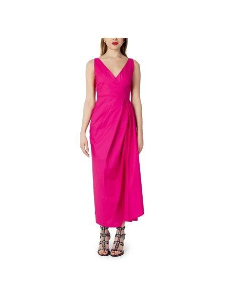 Długa sukienka maxi Sandro Ferrone fuksja