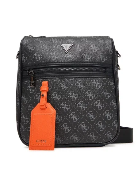 GUESS Torba za čez ramo Milano siva črna