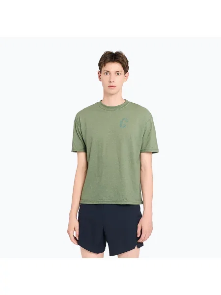 Koszulka do biegania Ciele Athlteics NSP HV 'C" toad zielona