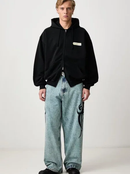 Vetements Graffiti Tribal τζιν relaxed fit ανδρικά μπλε