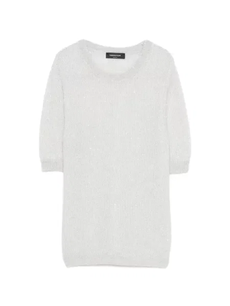 Pulover Fabiana Filippi scurt gri