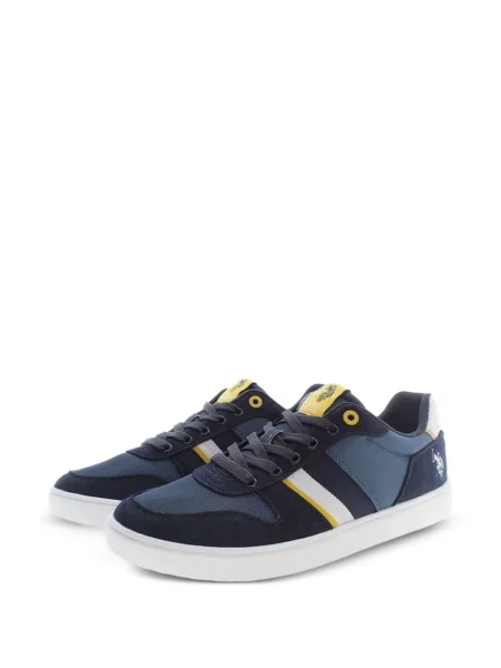 Polo majica Us Polo Assn od brušene kože plava
