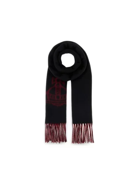 Szal Vivienne Westwood wełniana czarna