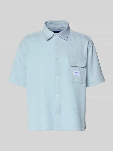 Oversized koszula casual z mieszanka bawełny model EBAFFINO' Hugo Blue