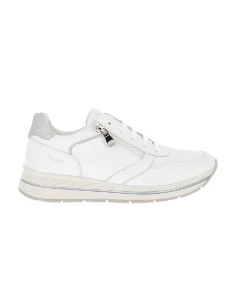 Sneakersy Armata Di Mare skórzane na platformie białe