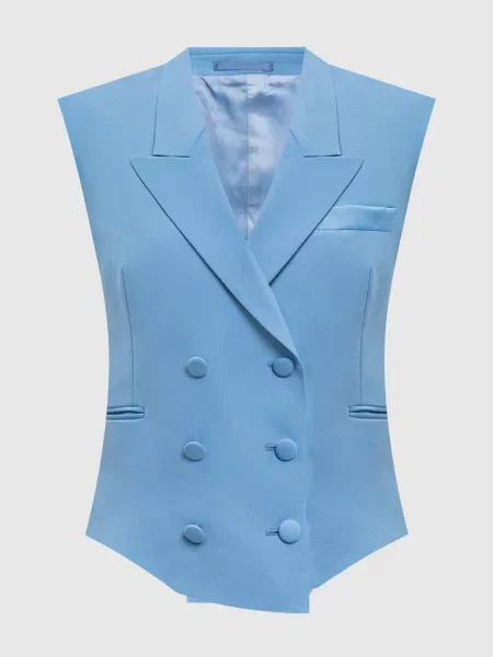 Шерстяной жилет Jacob Lee синий