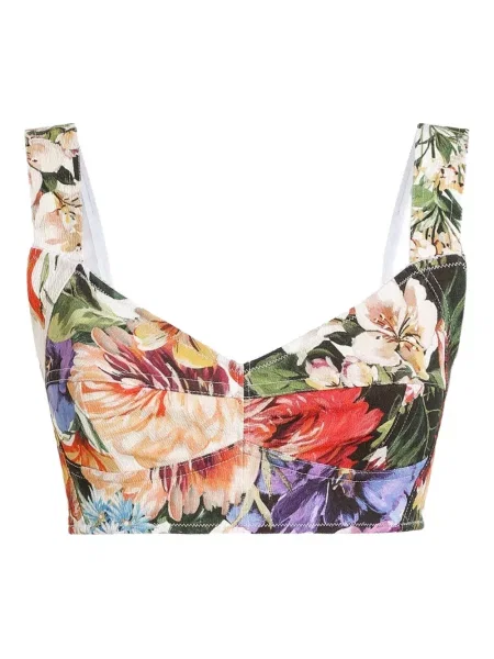 Sutien Dolce & Gabbana cu model floral cu imagine alb