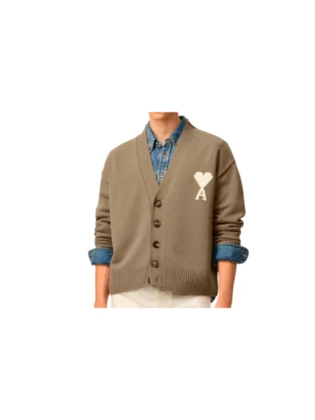 Sweter Ami Paris beżowy