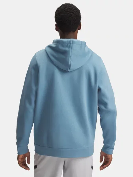 Hanorac cu glugă Under Armour din fleece alb