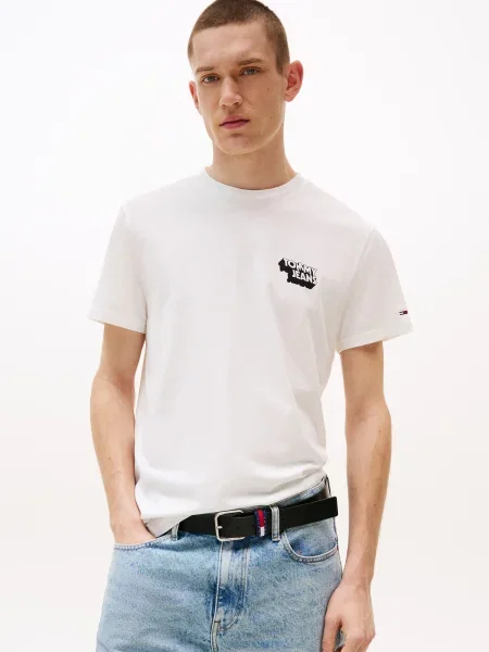 Tommy Jeans Tricou negru alb