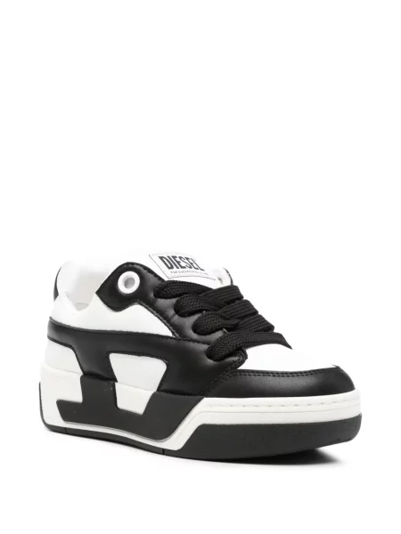 Sneakerși Diesel cu autograf alb
