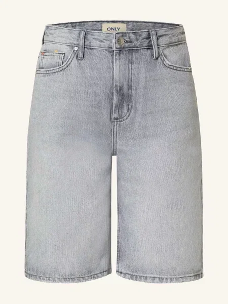 Only Džínové Šortky light grey denim šedé