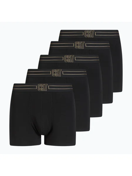 Мъжки боксерки Basic Trunk 5 чифта black/gold черно