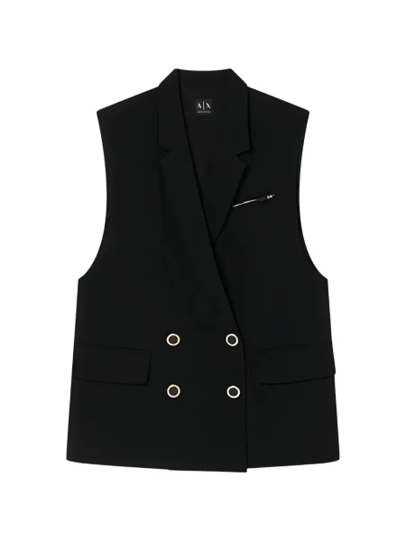 Vestă Armani Exchange cu două rânduri de nasturi negru