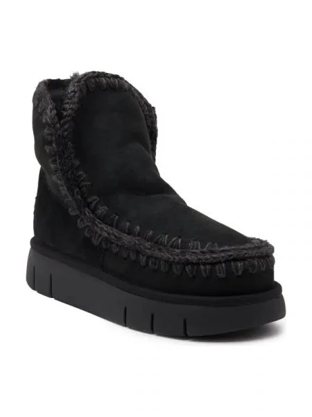 MOU De piele bocanci negru