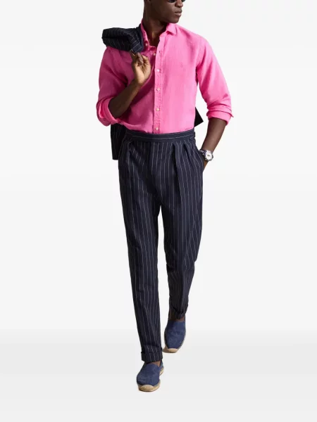 Czapka z daszkiem Polo Ralph Lauren w kratkę z twillu biznesowa niebieska