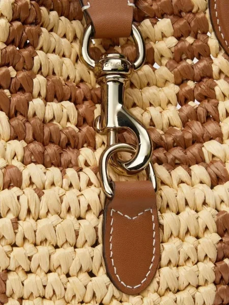 Geantă de plajă Gucci Horsebit de paie