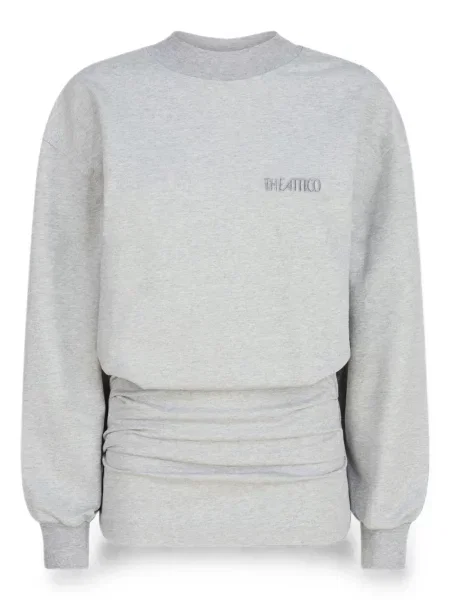 Rochie The Attico cu broderie gri
