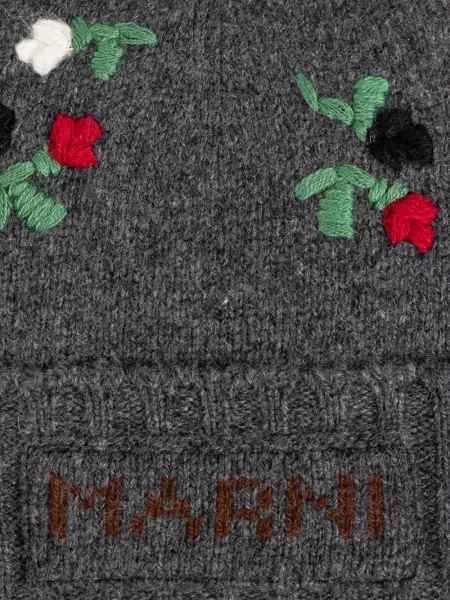 Căciulă Marni cu model floral gri