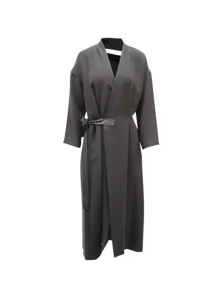 Sukienka midi Vince do kolan kopertowa garniturowa czarna