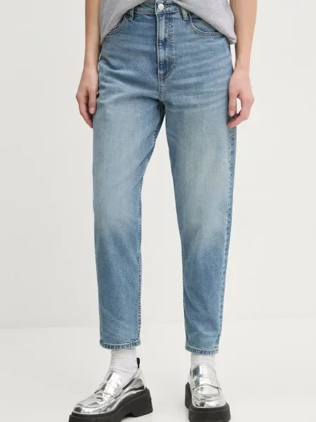 Дънки Tommy Jeans с висока талия черно