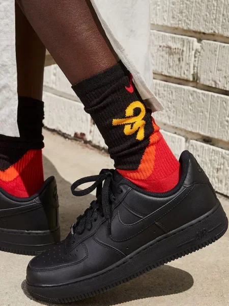 Nike Sportswear Air Force sportcipő női bőr fekete