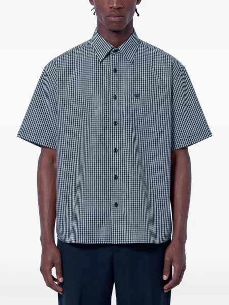 Scurt cămașă Vetements în carouri negru