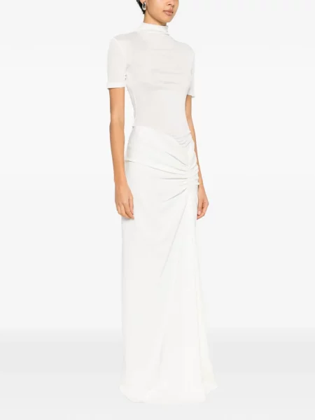Drapiruotas maxi suknele Christopher Esber balta