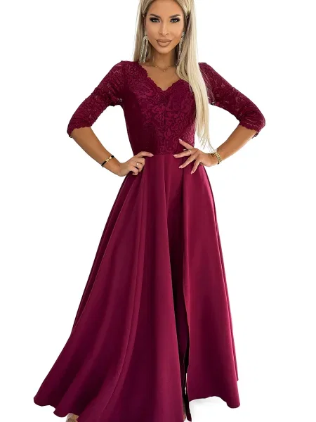 Rochie maxi Numoco din dantelă eleganta lungă