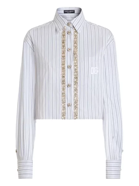 Cămașă Dolce & Gabbana cu dungi alb