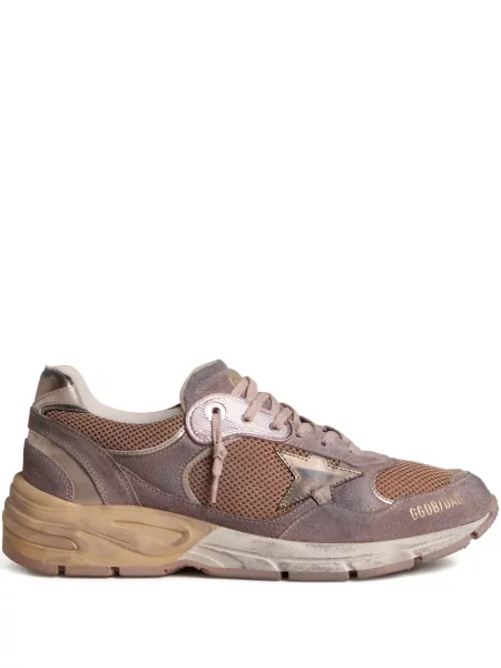 Sneakerși Golden Goose din piele de căprioară auriu