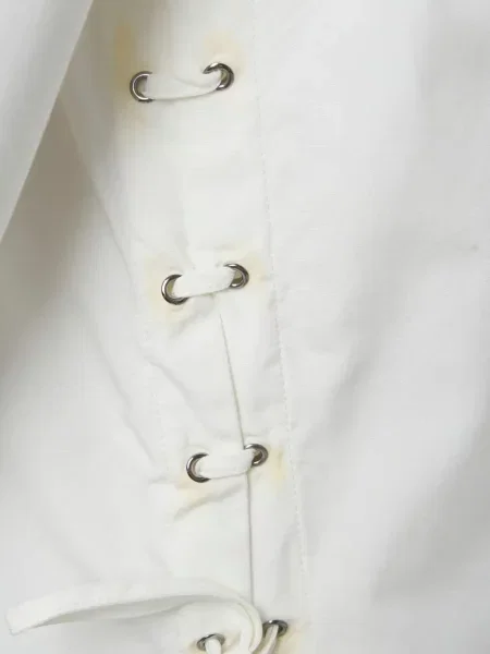 Rochie tip cămașă Max Mara din dantelă alb