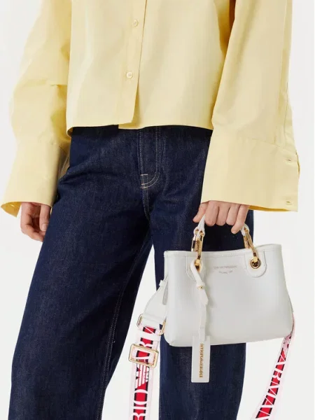 Torbica Emporio Armani Bijela bež