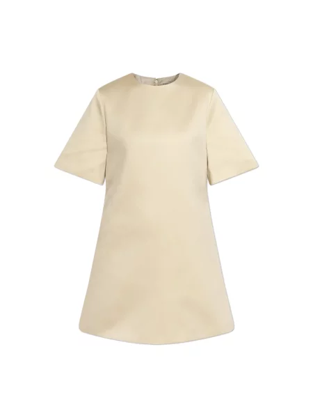 Lniana sukienka By Malene Birger beżowa