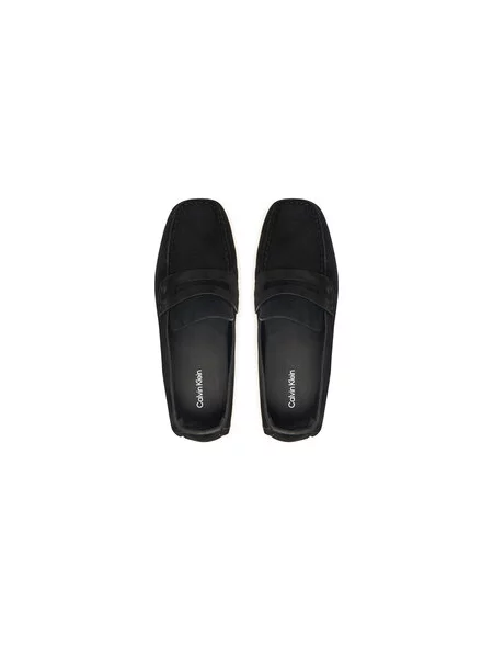 Mokasini iz semiša Calvin Klein SQUARE DRIVER SUEDE črna