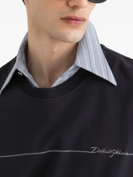 Tricou Dolce & Gabbana cu autograf albastru