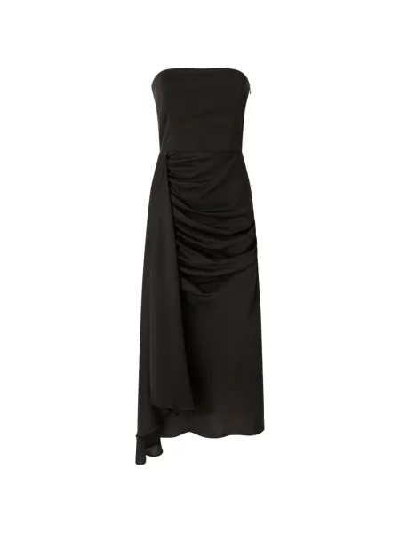 Rochie Pinko drapată fără bretele negru