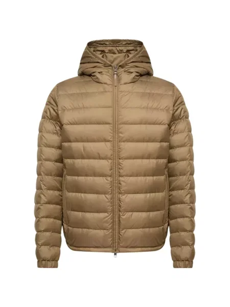 Geacă cu puf Moncler cu glugă verde