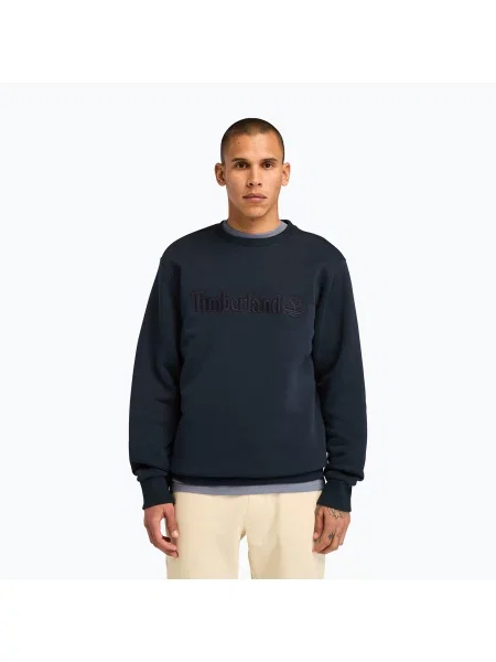 Férfi pulóver Timberland Embroidery Tonal Crew Neck dark sapphire Embroidery Tonal Crew Neck