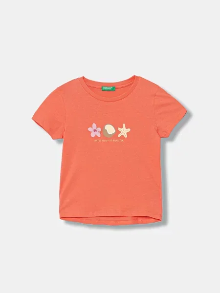 United Colors of Benetton tričko oranžové