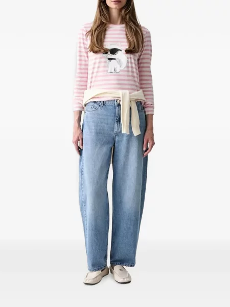 Lung tricou Karl Lagerfeld roz