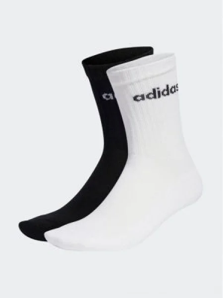 ADIDAS SPORTSWEAR Sportzoknik Linear Crew Cushioned szürke / fekete fehér