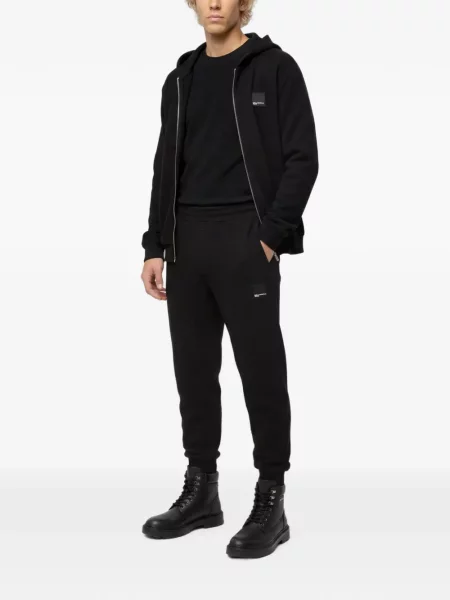 Плетени бягане панталон Karl Lagerfeld Jeans черно