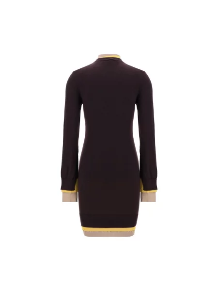 Sukienka mini Fendi wełniana fioletowa