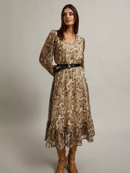 Rochie Moodo cu imagine cu imprimeu animal print de costum negru