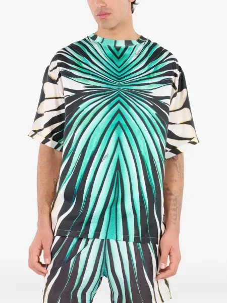 Tričko Roberto Cavalli s potiskem modré