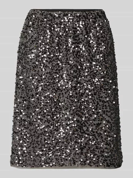 Spódnica mini z cekinami i elastycznym pasem Comma