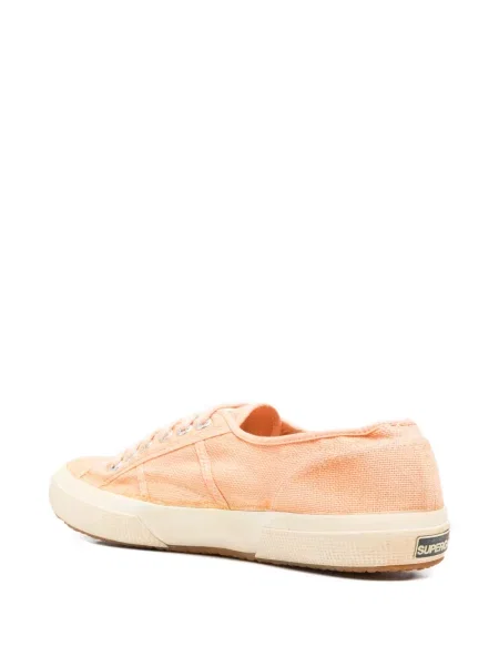 Fűzős csipkés sneaker Superga narancsszínű