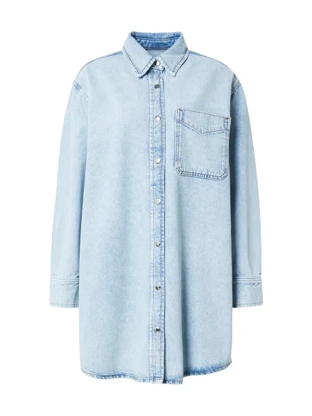 FRAME Rochie tip bluză denim albastru