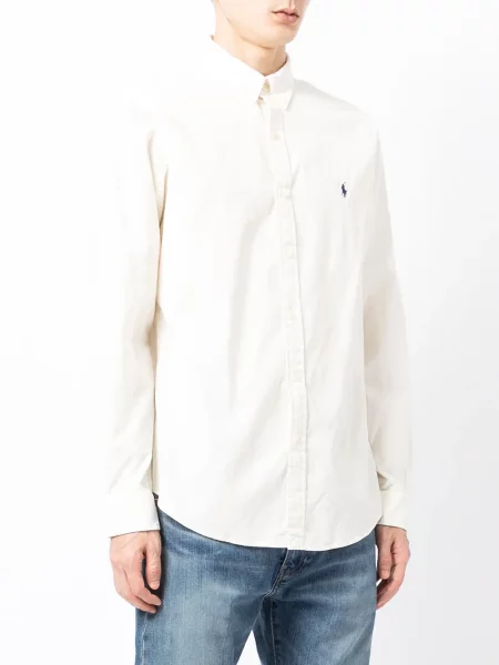 Πουκάμισο Polo Ralph Lauren με κέντημα λευκό